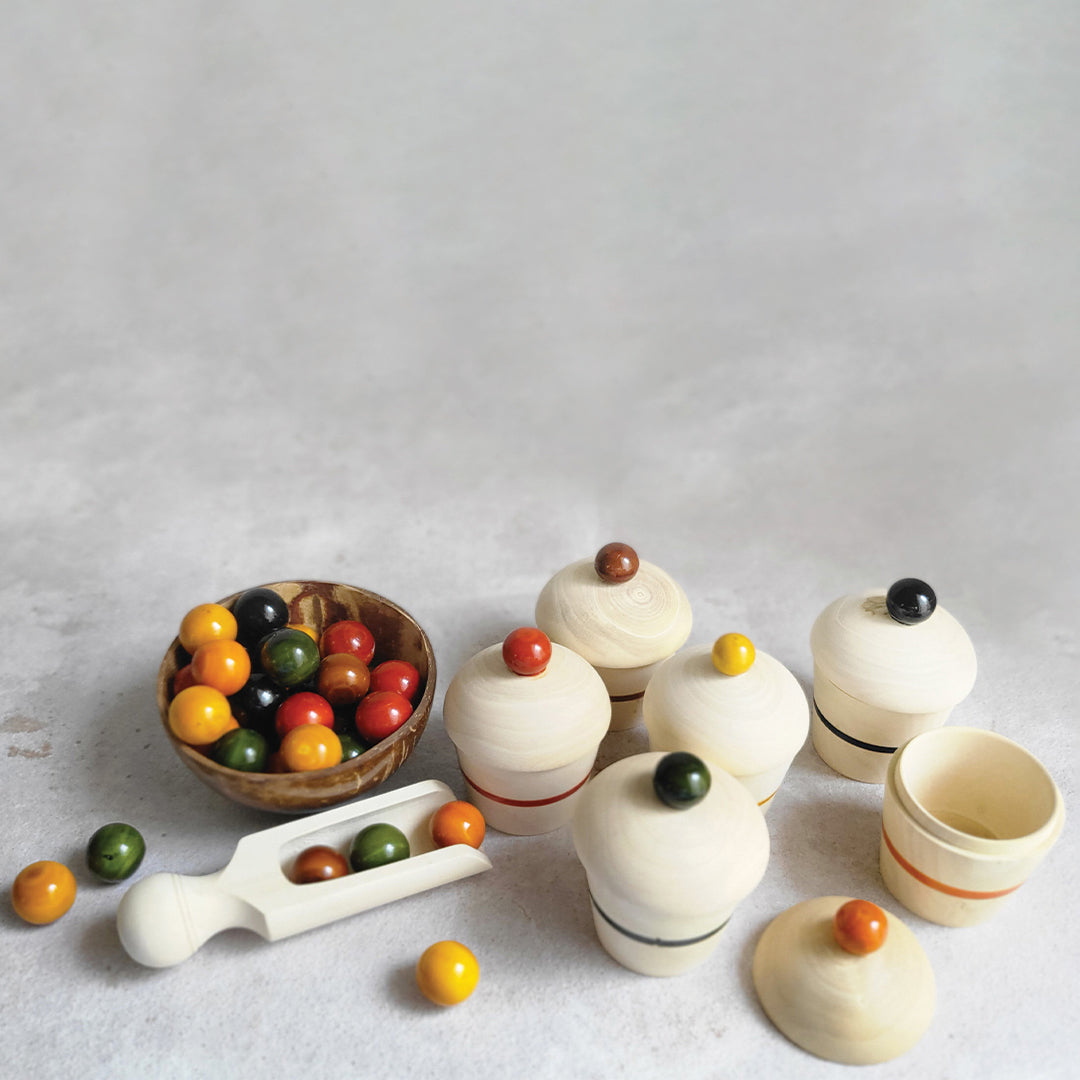 Wooden Cup Cake Sorting & Counting