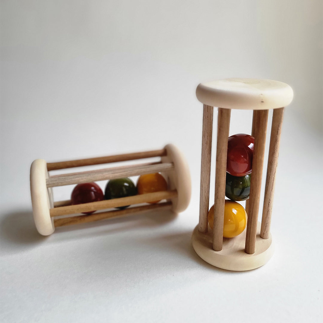 Wooden Rolling Rattle