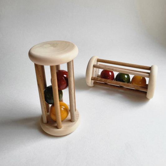 Wooden Rolling Rattle