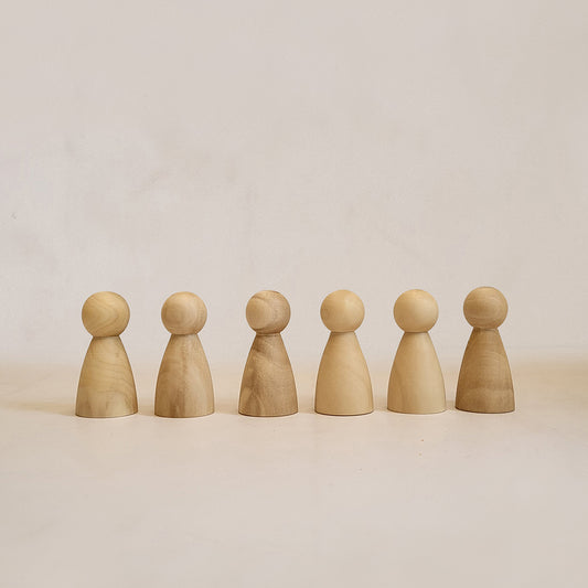 Wooden Peg Dolls DIY Set