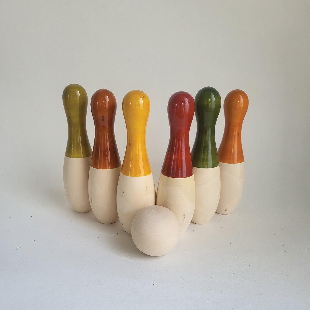 Wooden Big Bowling Set