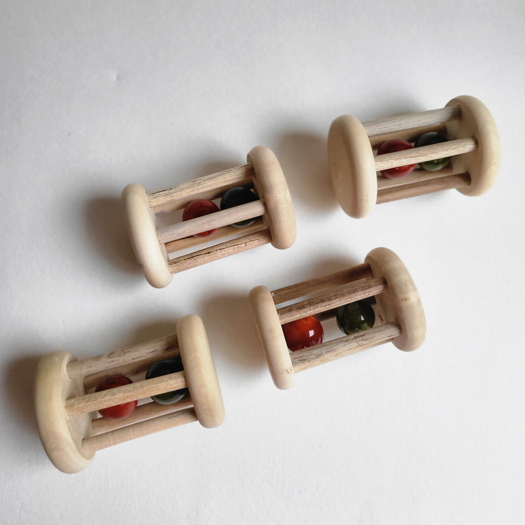 Wooden Mini Rolling Rattle