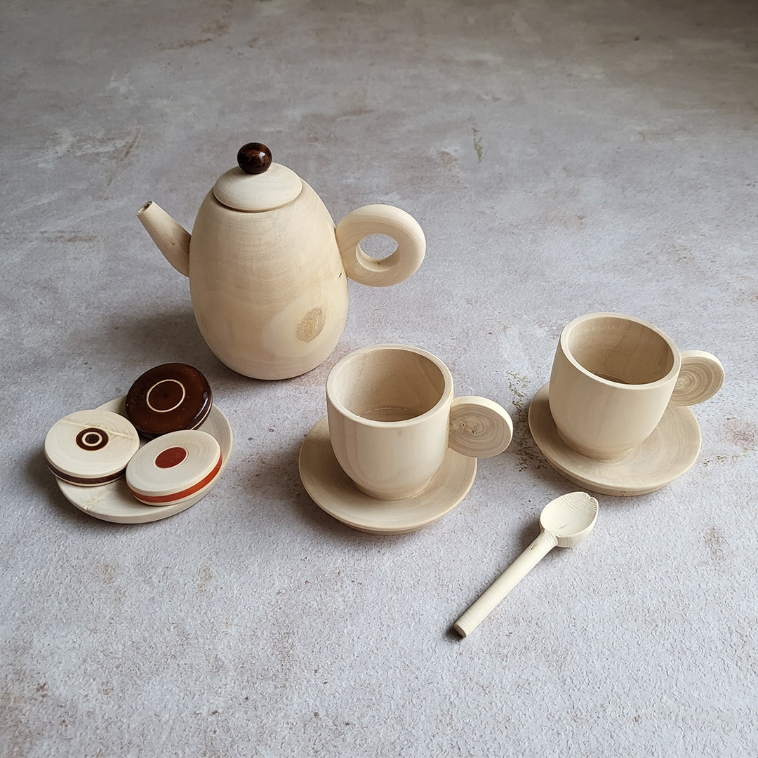 Wooden Mini Tea Set