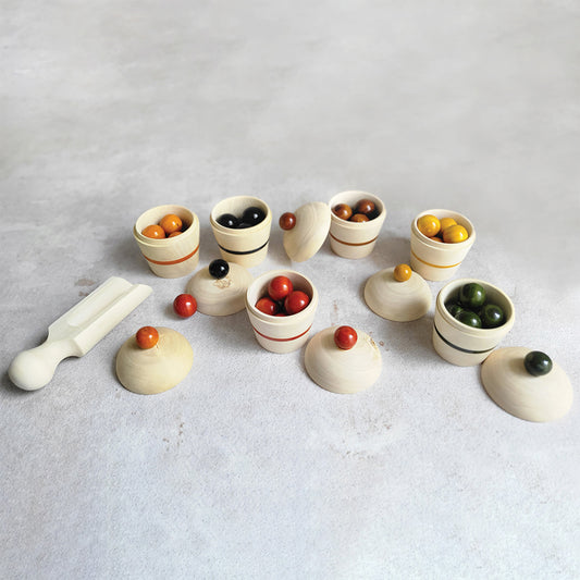 Wooden Cup Cake Sorting & Counting