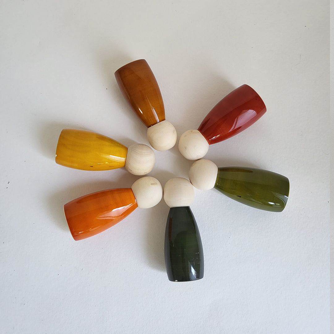 Wooden Coloured Peg Dolls
