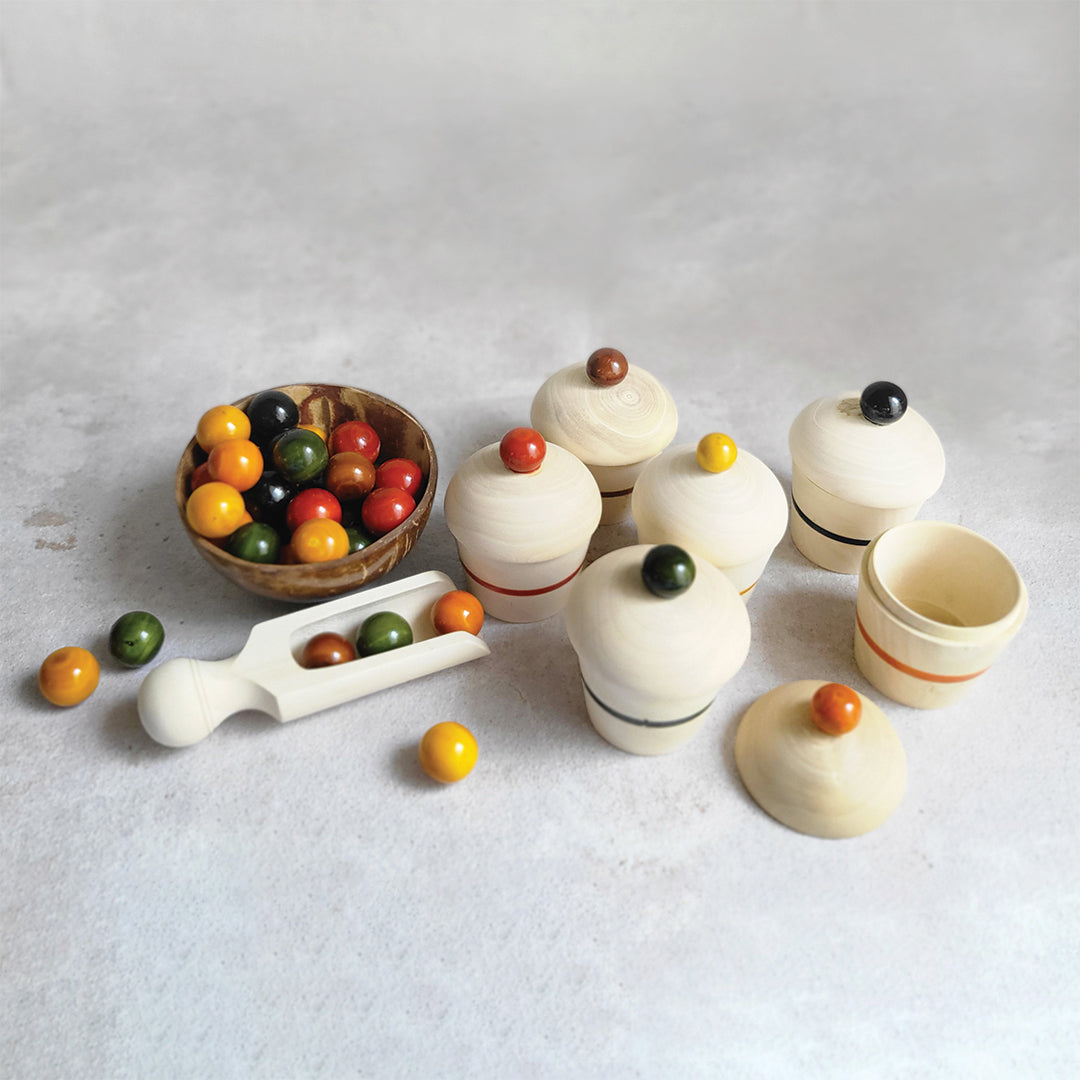 Wooden Cup Cake Sorting & Counting